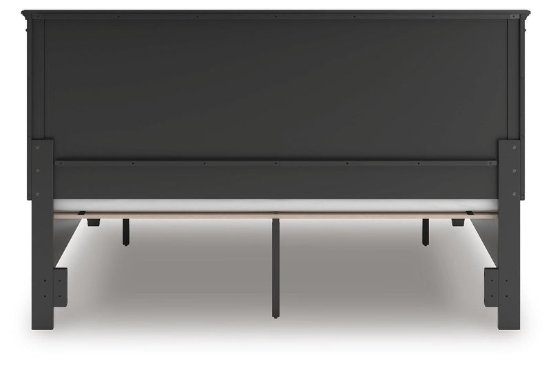 Lanolee King Panel Storage Bed and Dresser in Black - PKG023917