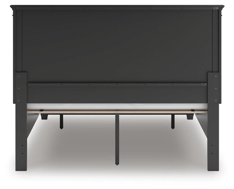Lanolee Queen Panel Storage Bed and Dresser in Black - PKG023912