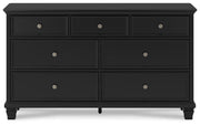 Lanolee Twin Panel Storage Bed and Dresser in Black - PKG023902