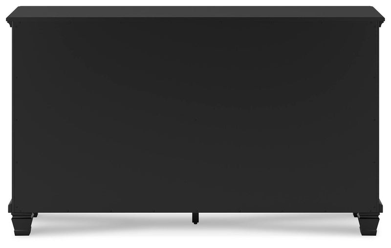 Lanolee Twin Panel Storage Bed and Dresser in Black - PKG023902