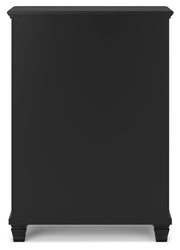 Lanolee Twin Panel Storage Bed, Dresser and Chest in Black - PKG023906