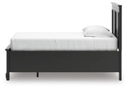 Lanolee Twin Panel Storage Bed, Dresser and Nightstand in Black - PKG023905
