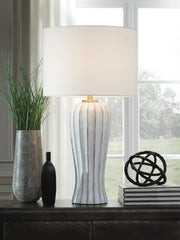 Lanwell Antique Gray Table Lamp - L235894