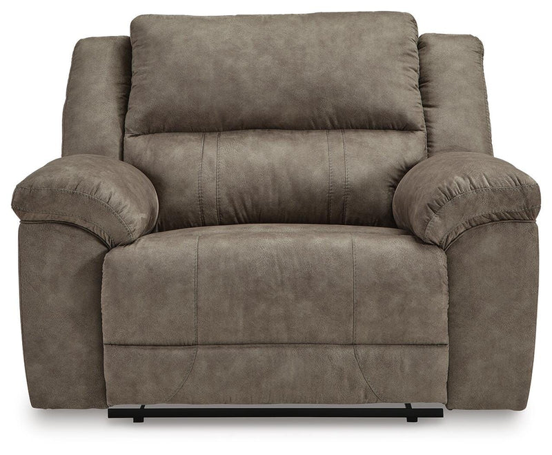 Laresview Fossil Reclining Loveseat and Oversized Recliner - 37203U2