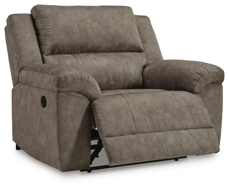 Laresview Fossil Reclining Loveseat and Oversized Recliner - 37203U2