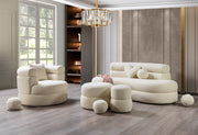 Larissa Ivory Boucle Loveseat - DMV FurnitureLoveseat