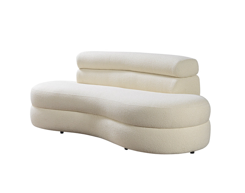 Larissa Ivory Boucle Loveseat - DMV FurnitureLoveseat