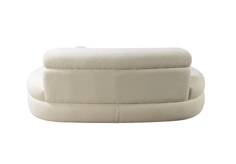 Larissa Ivory Boucle Loveseat - DMV FurnitureLoveseat