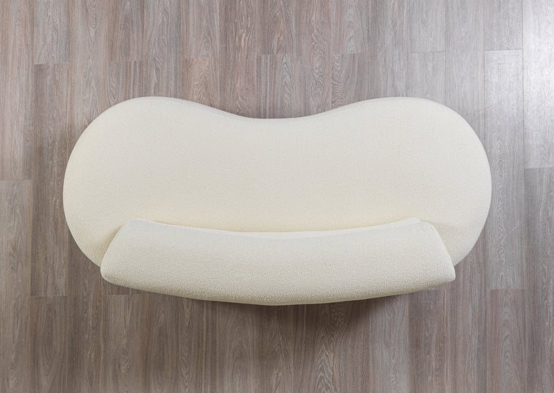 Larissa Ivory Boucle Loveseat - DMV FurnitureLoveseat