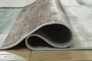 Larkport Cream/Brown/Gray Washable 5' x 7' Area Rug - R407412