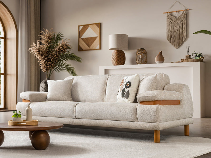 Latte 3-pieces (Sofa & Loveseat & Chair) Livingroom Set in Cream - 200-ST-LAT-HENRY06-321