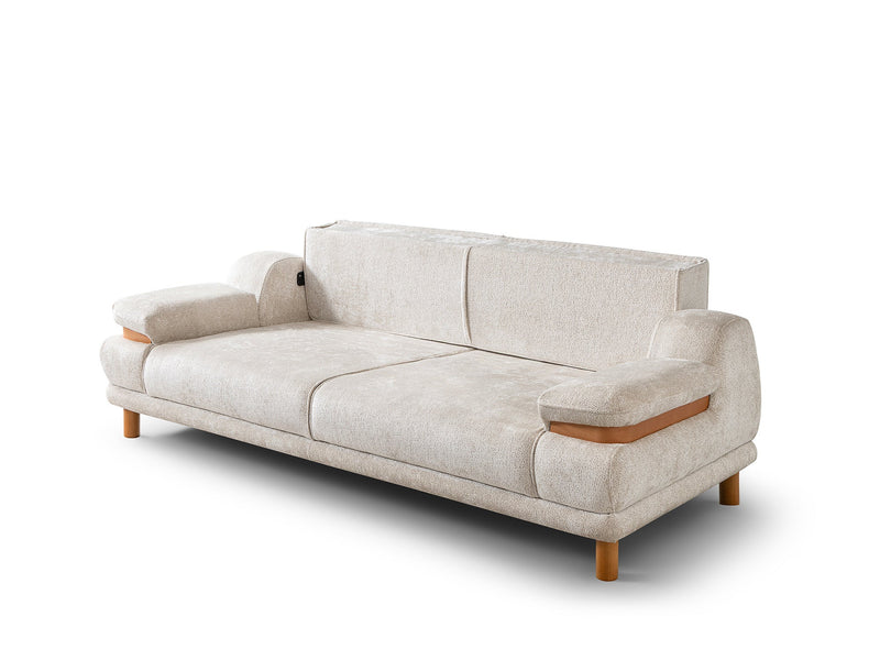 Latte Convertible Loveseat in Cream - 200-ST-LAT-HENRY06-2