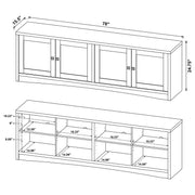 Laughlin 3-piece Entertainment Center TV Stand White - 724113-SET