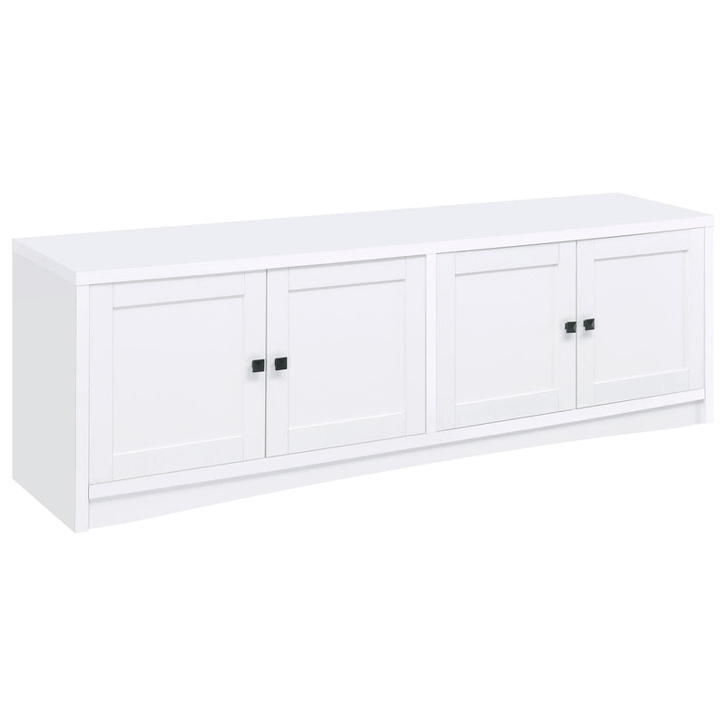Laughlin 4-door Engineered Wood 78-inch TV Stand White - 724113