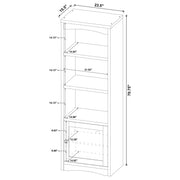 Laughlin 4-shelf Engineered Wood Media Tower Dark Pine - 724124