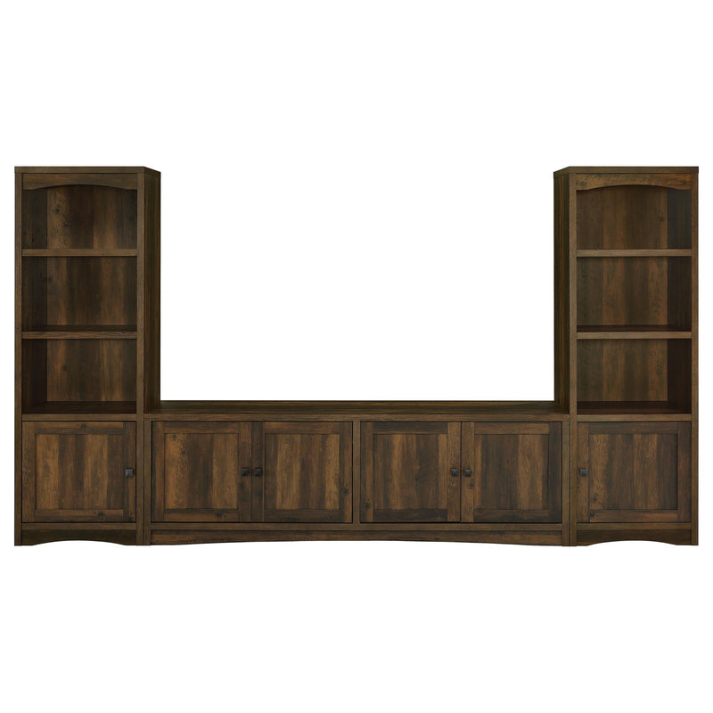 Laughlin 4-shelf Engineered Wood Media Tower Dark Pine - 724124
