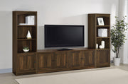 Laughlin 4-shelf Engineered Wood Media Tower Dark Pine - 724124