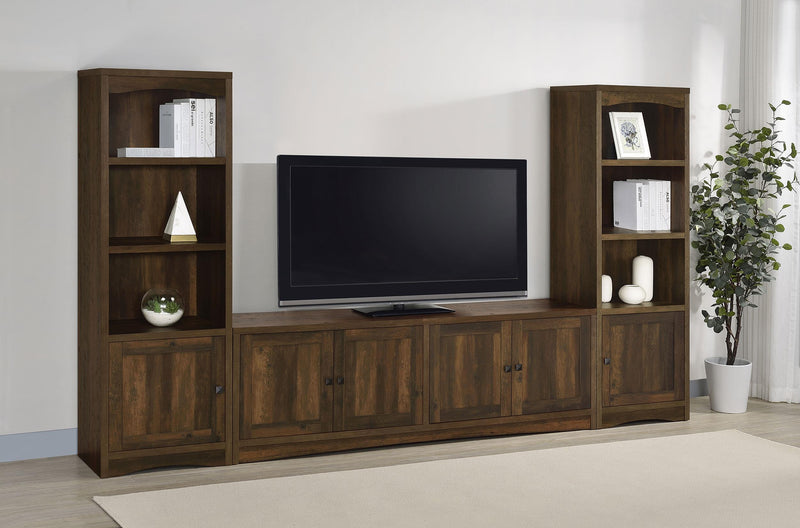 Laughlin 4-shelf Engineered Wood Media Tower Dark Pine - 724124