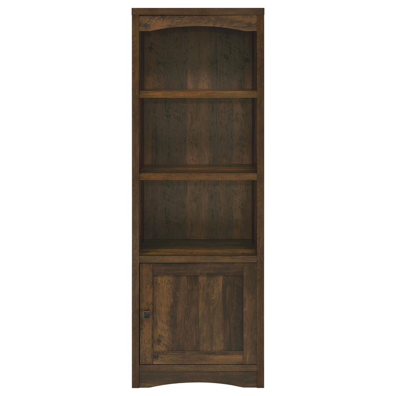 Laughlin 4-shelf Engineered Wood Media Tower Dark Pine - 724124