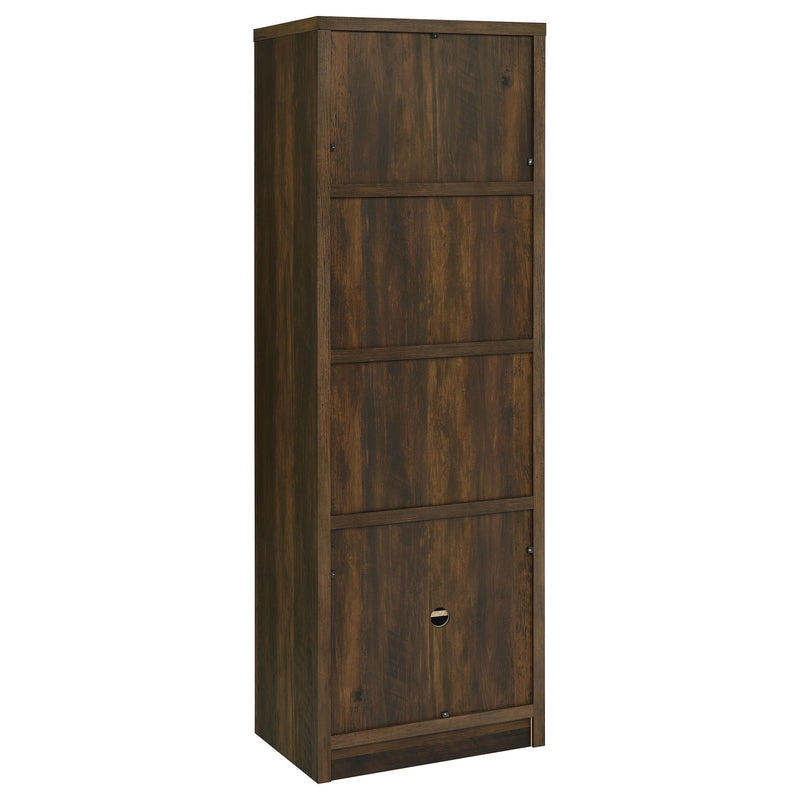 Laughlin 4-shelf Engineered Wood Media Tower Dark Pine - 724124