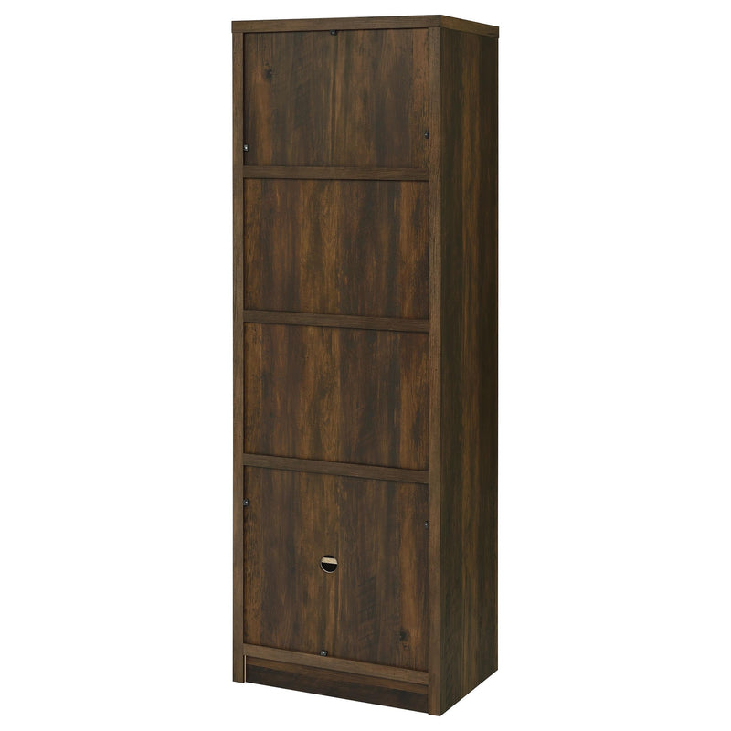 Laughlin 4-shelf Engineered Wood Media Tower Dark Pine - 724124