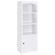 Laughlin 4-shelf Engineered Wood Media Tower White - 724114