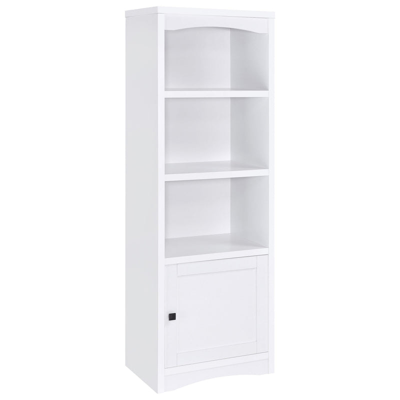 Laughlin 4-shelf Engineered Wood Media Tower White - 724114