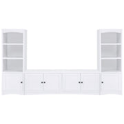 Laughlin 4-shelf Engineered Wood Media Tower White - 724114