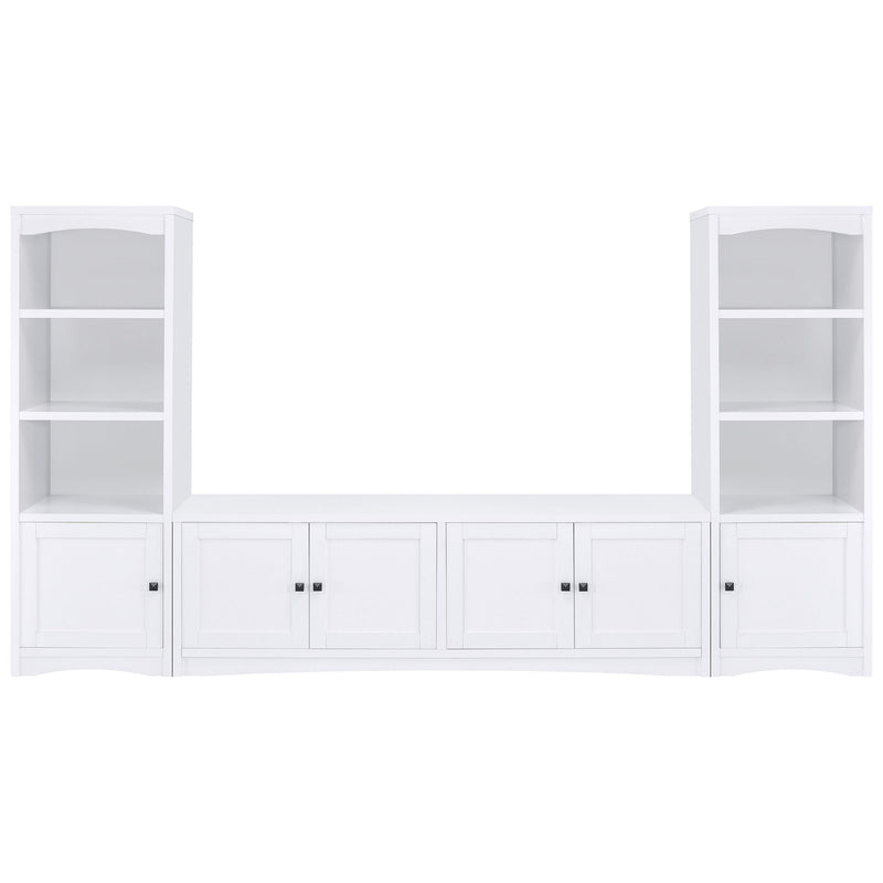 Laughlin 4-shelf Engineered Wood Media Tower White - 724114