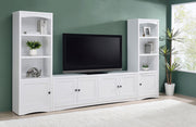 Laughlin 4-shelf Engineered Wood Media Tower White - 724114