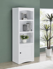 Laughlin 4-shelf Engineered Wood Media Tower White - 724114
