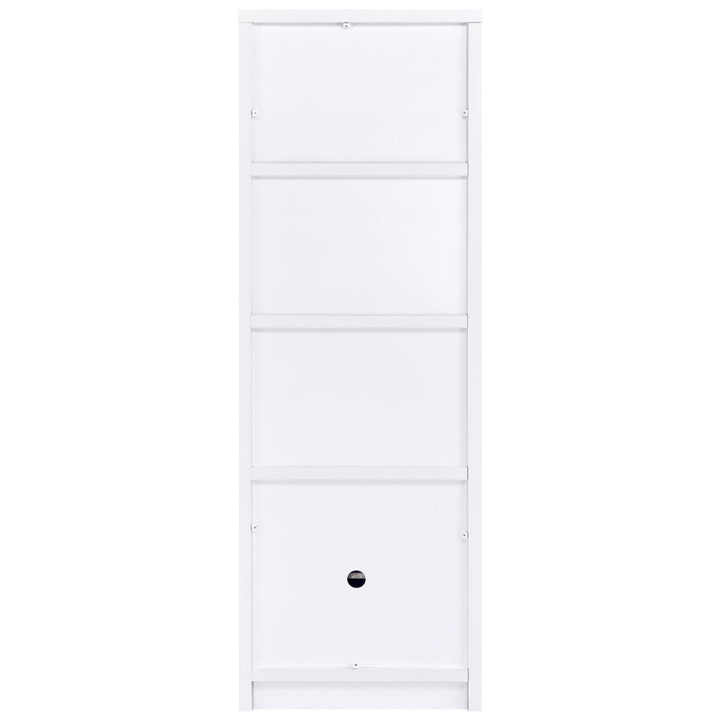 Laughlin 4-shelf Engineered Wood Media Tower White - 724114