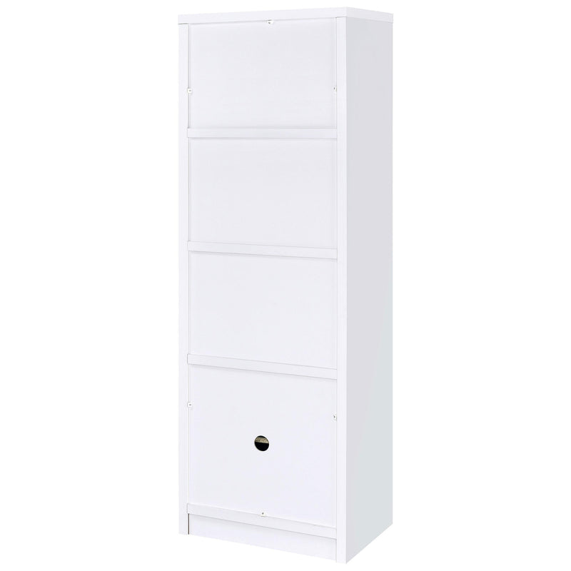 Laughlin 4-shelf Engineered Wood Media Tower White - 724114