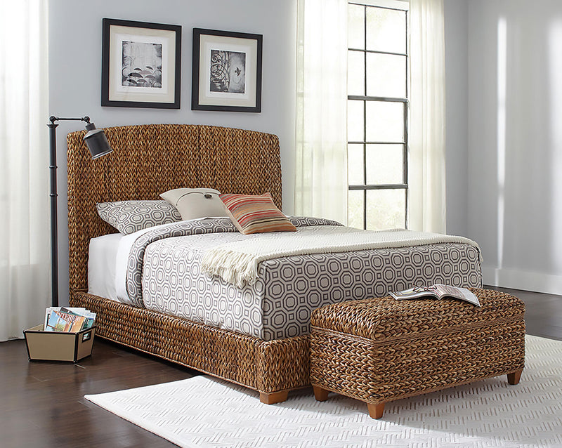 Laughton Banana Leaf Queen Panel Bed Amber - 300501Q