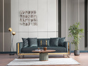 Laura 3-pieces (Sofa & Loveseat & Chair) Livingroom in Cream - Brown - 200-ELIF-LAU-A612-321