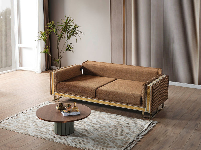 Laura Convertible Sofa in Brown - 200-ELIF-LAU-A612-3