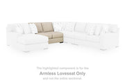 Laurelgrove Pebble Armless Loveseat - 7510534