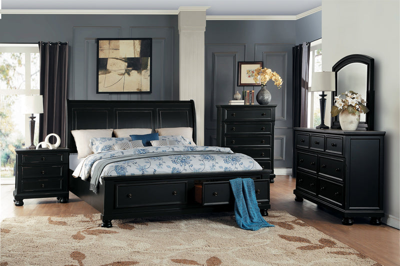 Laurelin Black Sleigh Storage Platform Bedroom Set - DMV FurnitureBedroom Set