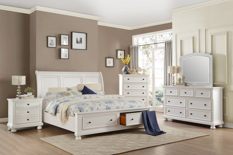Laurelin White Sleigh Storage Platform Bedroom Set - DMV FurnitureBedroom Set