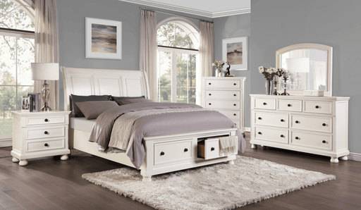 Laurelin White Sleigh Storage Platform Bedroom Set - DMV FurnitureBedroom Set