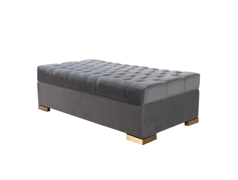 Lauren Gray Velvet Double Chaise Sectional - LAURENGRAY-SEC