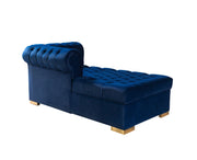 Lauren Navy Velvet Double Chaise Sectional - DMV FurnitureSectional