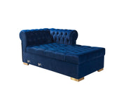 Lauren Navy Velvet Double Chaise Sectional - DMV FurnitureSectional