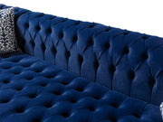 Lauren Navy Velvet Double Chaise Sectional - DMV FurnitureSectional