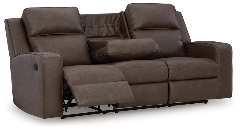 Lavenhorne Reclining Sofa with Drop Down Table - DMV FurnitureReclining Sofa