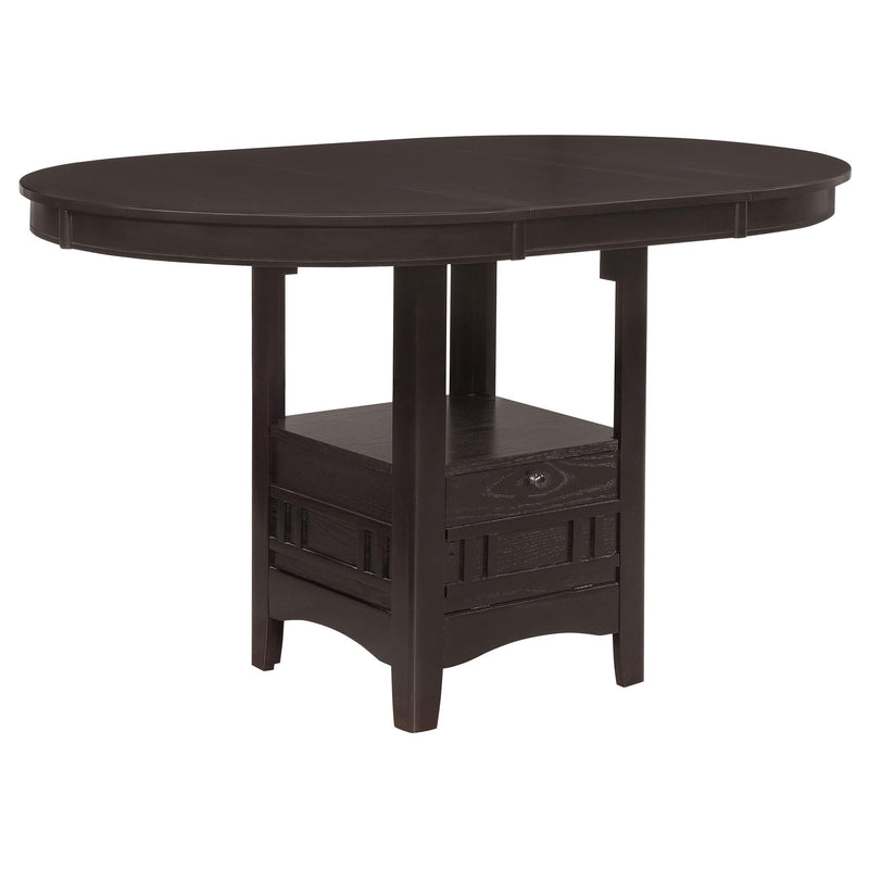 Lavon 5-piece Oval Counter Height Dining Set Espresso - 102888-S5