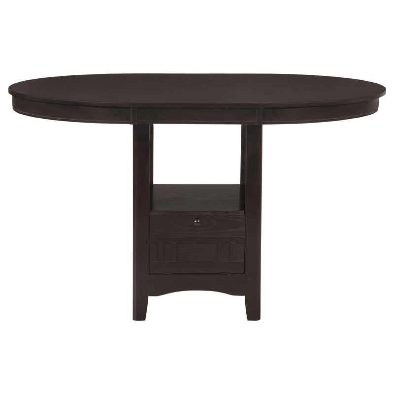 Lavon 5-piece Oval Counter Height Dining Set Espresso - 102888-S5