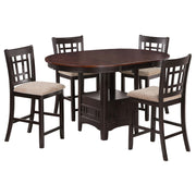 Lavon 5-piece Oval Counter Height Dining Set Light Chestnut - 105278-S5