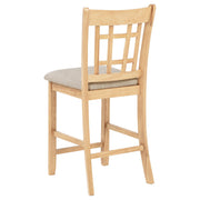 Lavon 5-piece Oval Counter Height Dining Set Light Oak - 106628-S5