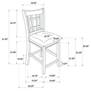 Lavon 5-piece Oval Counter Height Dining Set Light Oak - 106628-S5